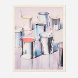 Wayne Thiebaud, Paint Cans, 1990, lithograph in colors on Arches