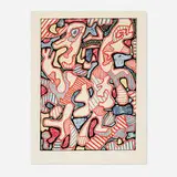 Jean Dubuffet, Affairements, 1964, lithograph in colors on Arches