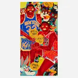 Koichi Sato, Space Dunk, 2021, screenprint in colors