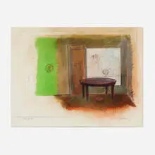 Enrique Castro-Cid, Artist's Studio, 1967, graphite and pastel on paper