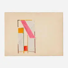 Craig Kauffman, Untitled, 1976, collage, watercolor and ink on paper