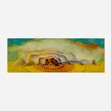 Faith N. Bowie, Ranchos de Taos, 1989, oil on canvas