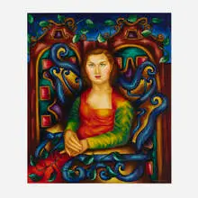 Cundo Bermúdez, Retrato de Lydia, 1944, oil on canvas