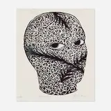 Belkis Ayón, ¿Tranquila?, c. 1999, linocut