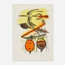 Wifredo Lam, Sans titre II, 1981, lithograph in colors