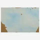 Joe Goode, Untitled (from the Vandalism series), 1974, oil on torn canvas on board