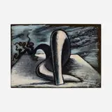 Lorser Feitelson, Study for Magic Space Forms, c. 1945, oil on board, double-sided