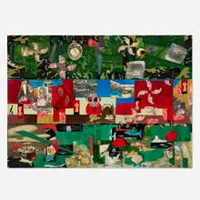Tony Berlant, August 7, 1942-1945: Find Me In the Picture, 1990, found metal collage with steel brads on wood