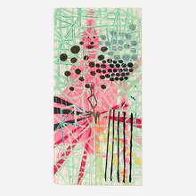 William J. O'Brien, Untitled, 2011, colored pencil and ink on paper with glitter and felt