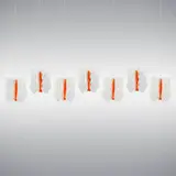 Jorge Pardo, Untitled, set of seven lamps, 2001, acrylic