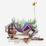 Toomas Toomepuu, Radiated Men Will Eat the Flesh of Radiated Men, 2021, plastic, aluminum, steel, found objects, glass, enamel, acrylic