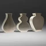 Paola Navone, Three works (from the Moon collection), glazed earthenware