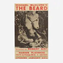 Wallace Berman, The Beard poster, 1967, offset lithograph in colors