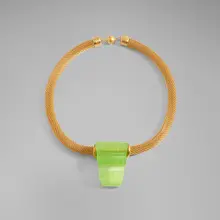 Linda MacNeil, Mesh no. 71 from the Mesh series, 1997, acid-polished pâte de verre, 24 karat gold-plated brass