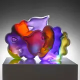 Paul Seide, Untitled from the Cloud series, c. 1990, hand-blown satin glass with neon or argon gas, radio transmitter, Lucite base