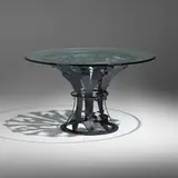 Albert Paley, Breakfast table, 1993, formed, fabricated and painted steel, glass