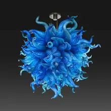 Dale Chihuly, Star Sapphire Chandelier, 1999, hand-blown glass, steel