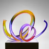 Paul Seide, Frosted Radio Lights, 1986, hand-blown satin glass with neon or argon gas