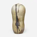 Untitled (with rattle) by Toshiko Takaezu, c. 1978, glazed stoneware, sold Jan 2023