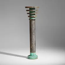 Howard Ben Tré, Column 7, 1982, cast amber glass, patinated copper
