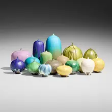 Collection of seventeen Feelies by Rose and Erni Cabat, 1970-85, glazed stoneware, sold Jan 2023
