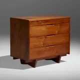 Chest by George Nakashima, 1975, American black walnut, sold Jan 2023