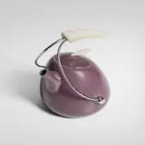 Noritake, Colorwave tea kettle, c. 2005, enameled metal, plastic, chrome-plated metal
