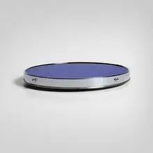 Machine Age, Rotating centerpiece, c. 1940, tinted mirrored glass, chrome-plated metal