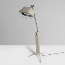 Raymond Loewy, Bimini Mark II health lamp, c. 1958, crackle-lacquered steel, chrome-plated steel, aluminum, plastic