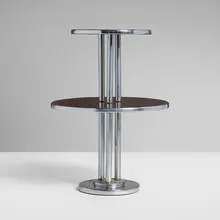 Wolfgang Hoffmann, Tiered table, c. 1934, chrome-plated steel, lacquer
