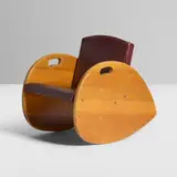 Pliner & Sandler, Child's rocker, c. 1935, birch, maple, vinyl upholstery