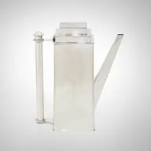 Skyscraper coffee pot by Louis W. Rice, c. 1928, electroplated nickel silver, sold Aug 2025