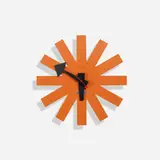 Asterisk wall clock, model 2213F by George Nelson & Associates, c. 1953, enameled steel, enameled aluminum, sold Aug 2025