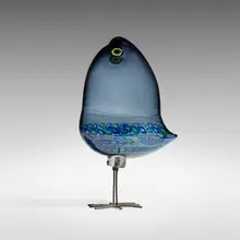 Pulcini by Alessandro Pianon, c. 1963, internally decorated glass, murrine, copper, sold Aug 2025