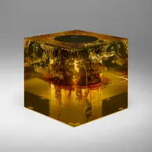 Studio Nucleo, Souvenir of the Last Century Tray, 2019, epoxy resin, antique tray