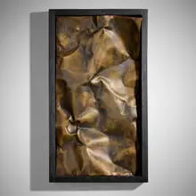 Pierre Sabatier, Froissement (Wall Sculpture), c. 1995, oxidized brass