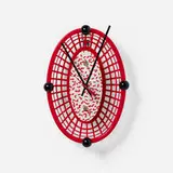 Peter Shire and Ricky Swallow, Hot Dogg clock (Red), 2017, plastic