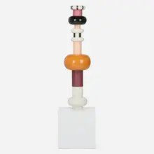 Ettore Sottsass, Chocolat totem, 1994 / 2004, glazed earthenware, laminate over plywood