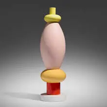 Burma totem by Ettore Sottsass, 1964 / 2000, glazed earthenware, metal, sold Aug 2025