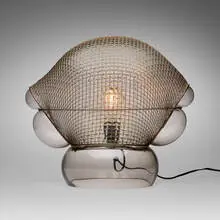 Gae Aulenti, Patroclo table lamp, 1975, mold-blown glass, metal