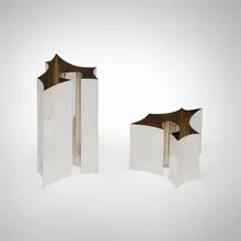 Angelo Mangiarotti, Vases, set of two, c. 1968, sterling silver