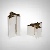 Angelo Mangiarotti, Vases, set of two, c. 1968, sterling silver
