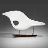 Charles and Ray Eames, La Chaise, lacquered fiberglass, chrome-plated steel, oak