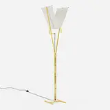 Piero de Martini, Rare Le Falene floor lamp, 1970, enameled steel, fabric