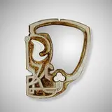 Jean Derval, Wall mirror, c. 1960, glazed earthenware, mirrored