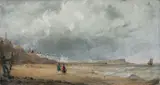 A View on the Norfolk Coast by English School, oil on board, sold Mar 2017