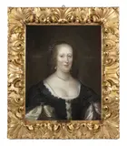 Cornelis Janssens van Ceulen, Portrait of a lady in black and white dress, oil on canvas