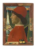 Baldassare Estense, Portrait of gentleman before a window, oil on panel