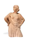 Richard Louis Garbe, sculpted terracotta bust and torso of a young woman, terracotta