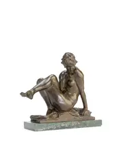 William Reid Dick, patinated bronze figure of 'The Wood Nymph, patinated bronze